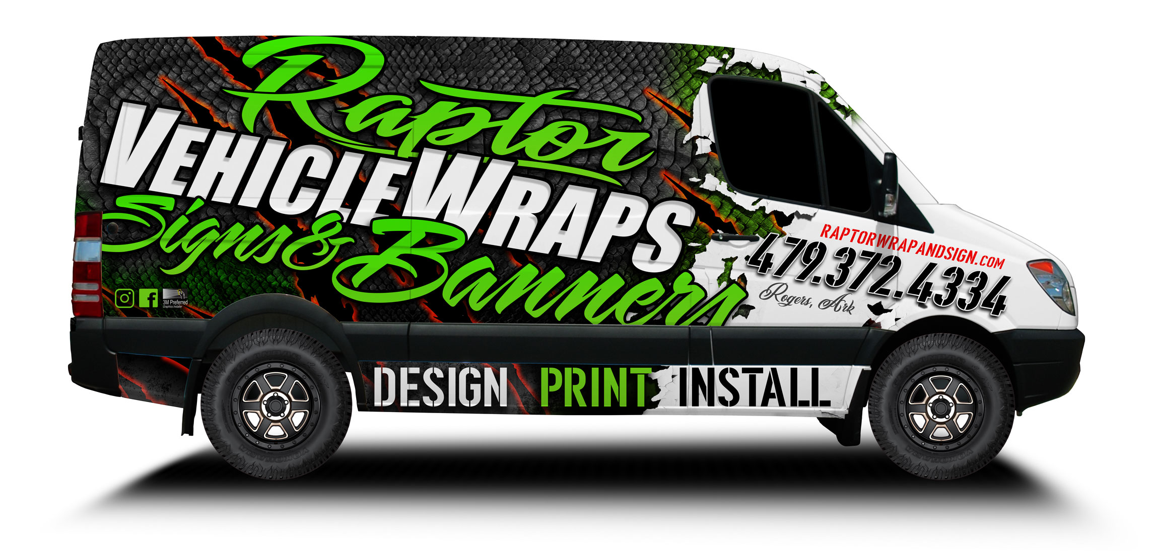 Vehicle Wraps, Custom Print 3M Graphics